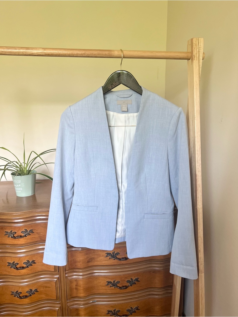 H&M Light Blue Women's Open-Front Blazer